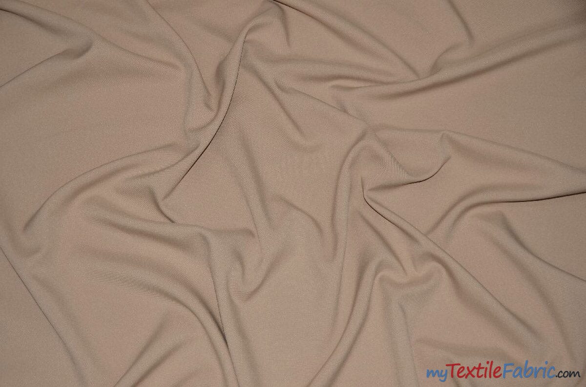 60" Wide Polyester Fabric Sample Swatches | Visa Polyester Poplin Sample Swatches | Basic Polyester for Tablecloths, Drapery, and Curtains | Fabric mytextilefabric Sample Swatches Khaki 