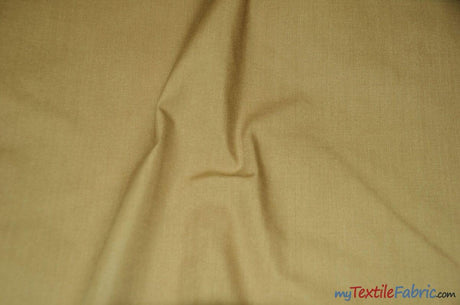 Polyester Cotton Broadcloth Fabric | 60" Wide | Solid Colors | Sample Swatch | Multiple Colors | Fabric mytextilefabric Sample Swatches Khaki 