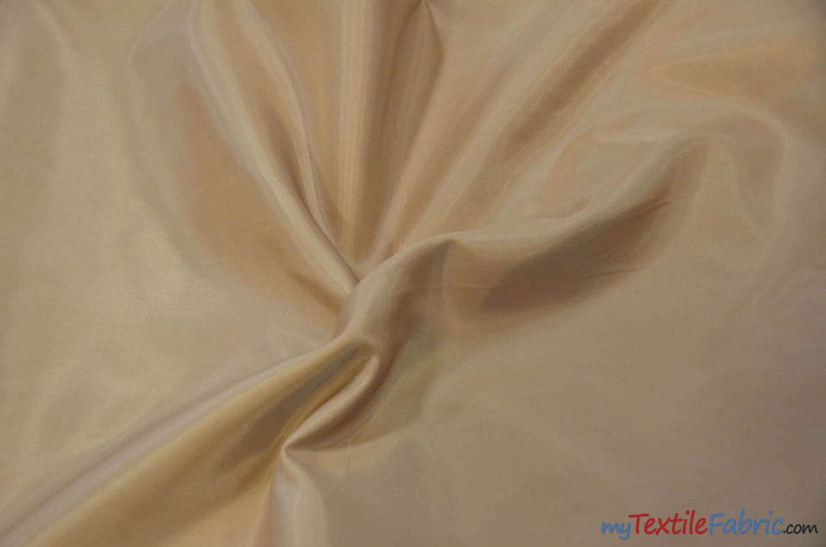 Polyester Lining Fabric | Woven Polyester Lining | 60" Wide | Continuous Yards | Imperial Taffeta Lining | Apparel Lining | Tent Lining and Decoration | Fabric mytextilefabric Yards Khaki 