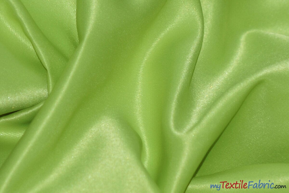 L'Amour Satin Fabric | Polyester Matte Satin | Peau De Soie | 60" Wide | Wholesale Bolt | Wedding Dress, Tablecloth, Multiple Colors | Fabric mytextilefabric Bolts Kiwi 