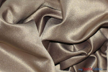 Load image into Gallery viewer, L&#39;Amour Satin Fabric | Polyester Matte Satin | Peau De Soie | 60&quot; Wide | Continuous Yards | Wedding Dress, Tablecloth, Multiple Colors | Fabric mytextilefabric Yards Latte 