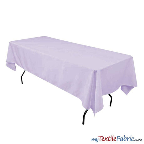 60" x 108" Banquet Polyester Tablecloth | Sold By Piece or Wholesale Box | Fabric mytextilefabric By Piece Lavender 