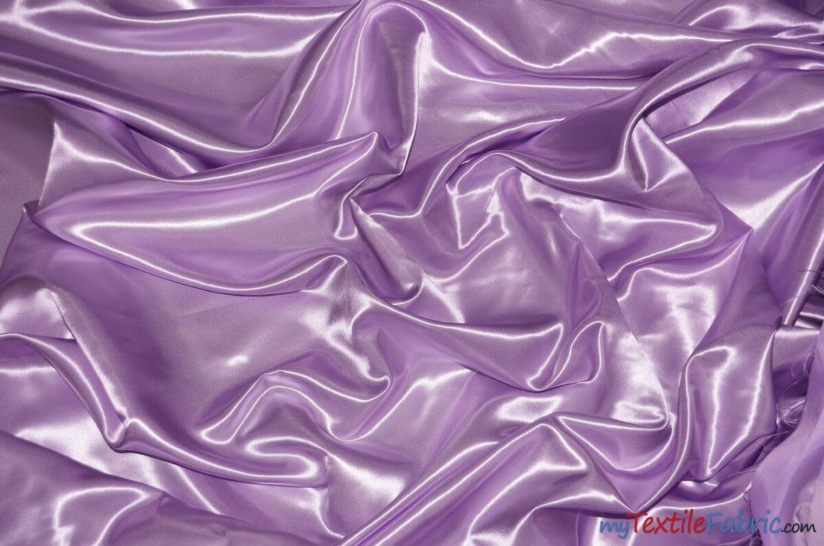 Charmeuse Satin Fabric | Silky Soft Satin | 60" Wide | Continuous Yards | Multiple Colors | Fabric mytextilefabric Yards Lavender 