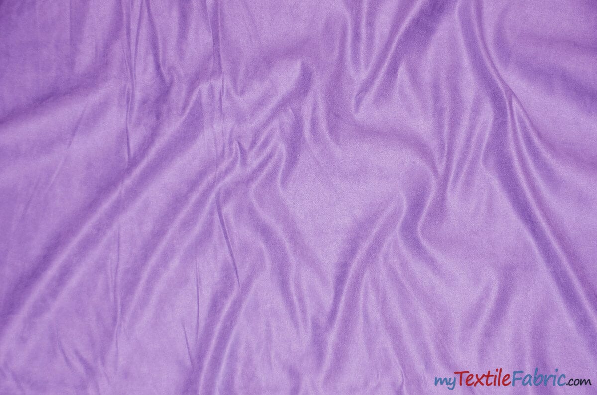 Suede Fabric | Microsuede | 40 Colors | 60" Wide | Faux Suede | Upholstery Weight, Tablecloth, Bags, Pouches, Cosplay, Costume | Continuous Yards | Fabric mytextilefabric Yards Lavender 