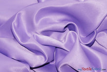 Load image into Gallery viewer, L&#39;Amour Satin Fabric | Polyester Matte Satin | Peau De Soie | 60&quot; Wide | Continuous Yards | Wedding Dress, Tablecloth, Multiple Colors | Fabric mytextilefabric Yards Lavender 