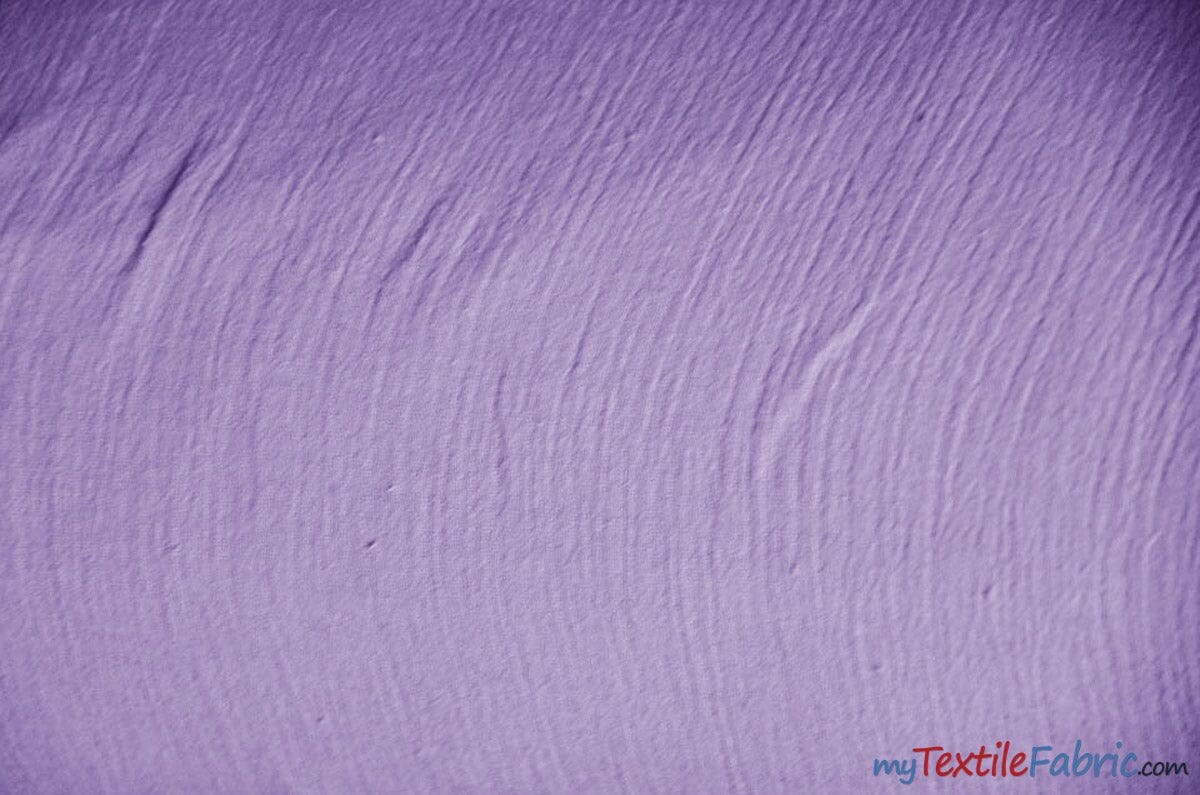 100% Cotton Gauze Fabric | Soft Lightweight Cotton Muslin | 48" Wide | Bolt Pricing | Multiple Colors Fabric mytextilefabric Bolts Lavender 