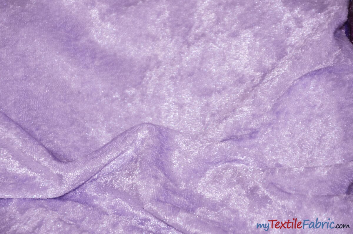 Panne Velvet Fabric | 60" Wide | Crush Panne Velour | Apparel, Costumes, Cosplay, Curtains, Drapery & Home Decor | Fabric mytextilefabric Yards Lavender 