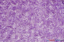 Rosette Satin Fabric | Wedding Satin Fabric | 54" Wide | 3d Satin Floral Embroidery | Multiple Colors | Continuous Yards | Fabric mytextilefabric Yards Lavender 