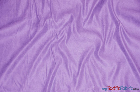 Suede Fabric | Microsuede | 40 Colors | 60" Wide | Faux Suede | Upholstery Weight, Tablecloth, Bags, Pouches, Cosplay, Costume | Wholesale Bolt | Fabric mytextilefabric Bolts Lavender 