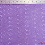 Load image into Gallery viewer, Polyester Cotton Eyelet Embroidery | Double Sided Border | 45&quot; Wide | Multiple Colors | Fabric mytextilefabric Yards Lavender 
