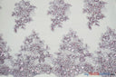 Camilla Embroidery Fabric | Bridal Lace Design YX 1098 | 52" Wide | Fabric mytextilefabric Yards Lavender 