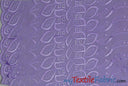 Polyester Cotton Eyelet Embroidery | One Side Scallop | 45" Wide | Multiple Colors | Fabric mytextilefabric Yards Lavender 