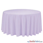 Load image into Gallery viewer, 108&quot; Round Polyester Seamless Tablecloth | Sold by Single Piece or Wholesale Box | Fabric mytextilefabric By Piece Lavender 
