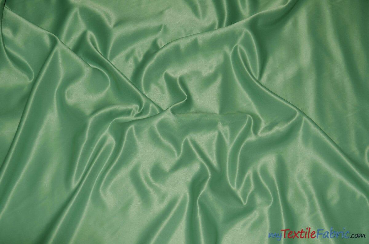 L'Amour Satin Fabric | Polyester Matte Satin | Peau De Soie | 60" Wide | Continuous Yards | Wedding Dress, Tablecloth, Multiple Colors | Fabric mytextilefabric Yards Lettuce 