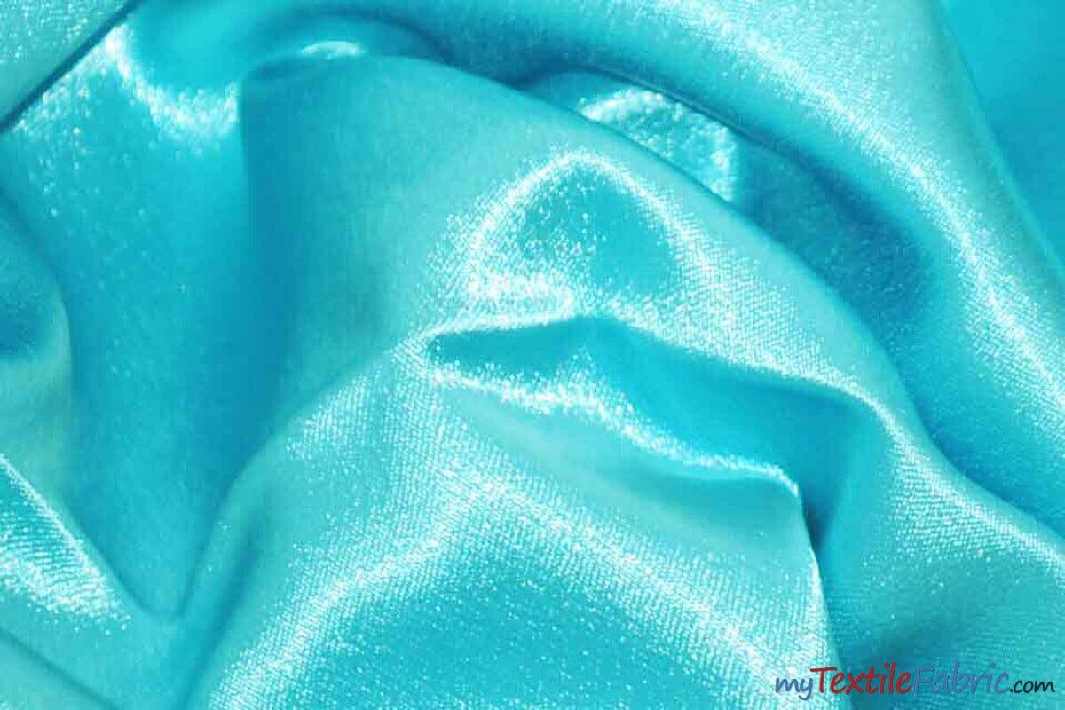 Superior Quality Crepe Back Satin | Japan Quality | 60" Wide | Sample Swatch | Multiple Colors | Fabric mytextilefabric Sample Swatches Light Aqua 