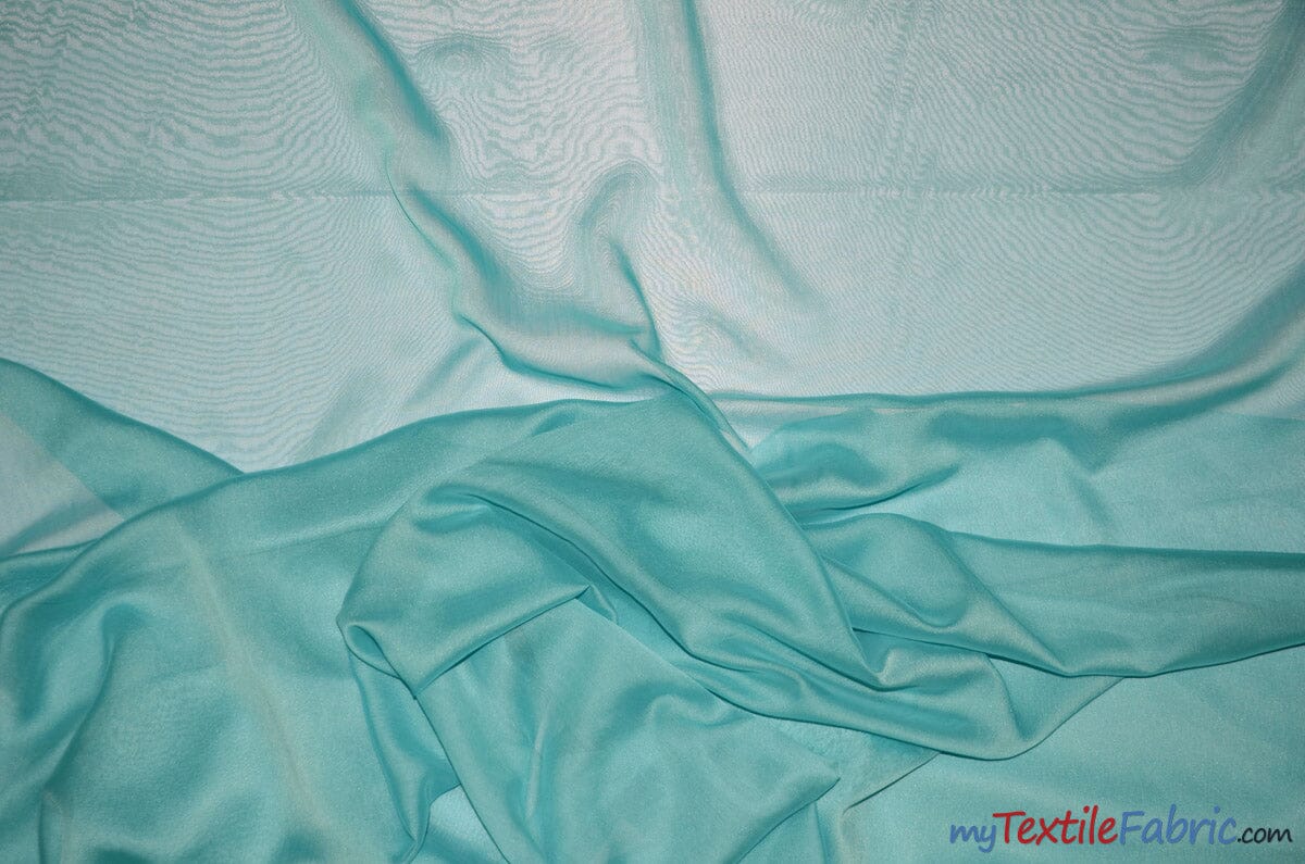 Two Tone Chiffon Fabric | Iridescent Chiffon Fabric | 60" Wide | Clean Edge | Multiple Colors | Wholesale Bolt | Fabric mytextilefabric Bolts Light Aqua 