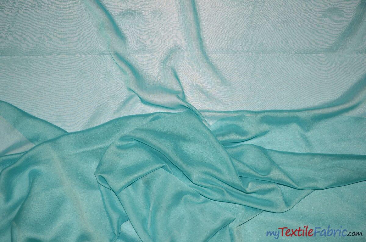 Two Tone Chiffon Fabric | Iridescent Chiffon Fabric | 60" Wide | Clean Edge | Multiple Colors | Continuous Yards | Fabric mytextilefabric Yards Light Aqua 