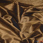 Load image into Gallery viewer, Polyester Silk Fabric | Faux Silk | Polyester Dupioni Fabric | Continuous Yards | 54&quot; Wide | Multiple Colors | Fabric mytextilefabric Yards Light Brown 
