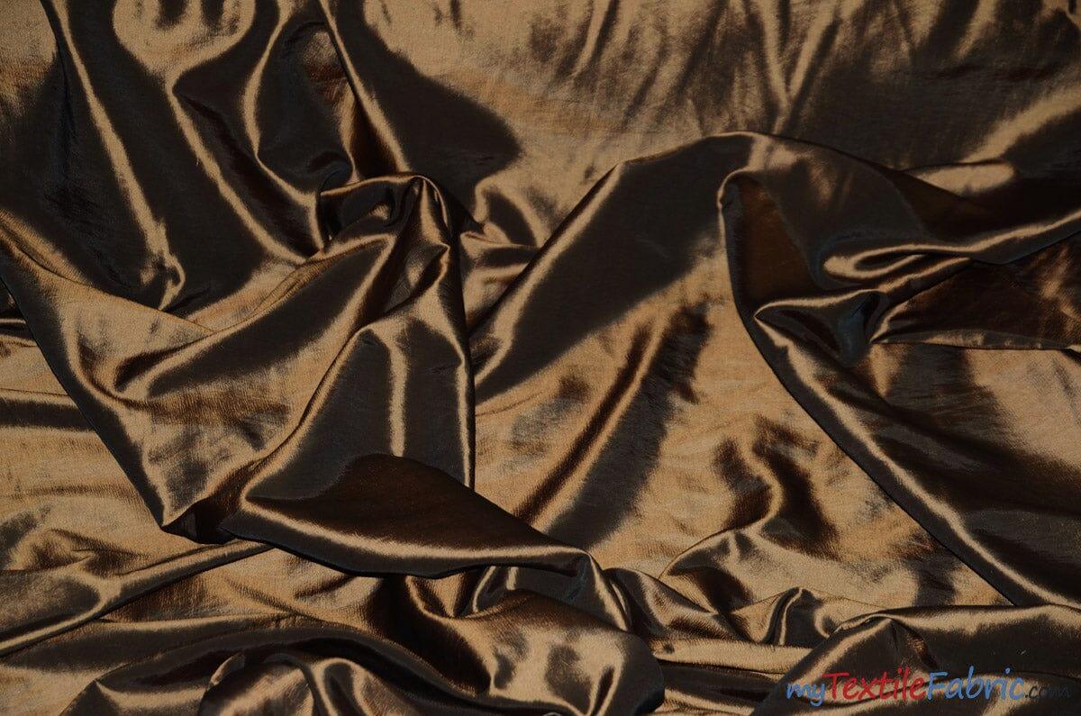 Taffeta Fabric | Two Tone Taffeta Fabric | Non Stretch Taffeta | 60" Wide | Multiple Solid Colors | Continuous Yards | Fabric mytextilefabric Yards Light Brown 