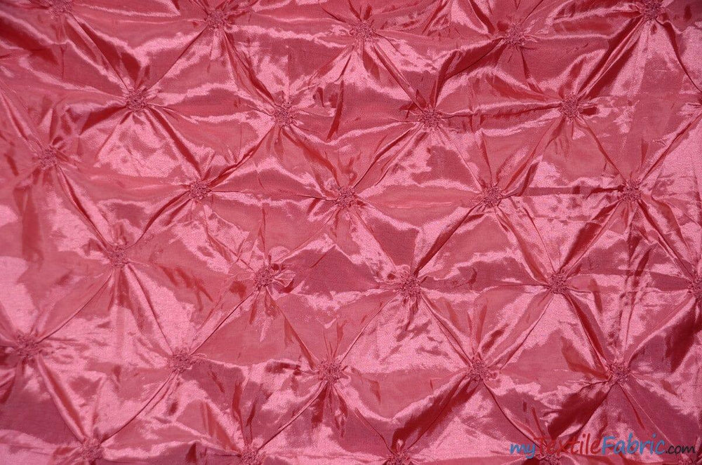 Pinwheel Taffeta Fabric | Button Taffeta Fabric | 48" Wide | Multiple Colors | Fabric mytextilefabric Yards Light Coral 