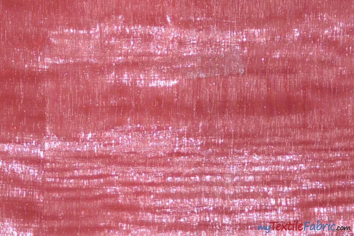 Soft and Smooth Mirror Organza Fabric | 60" Wide | Wholesale Bolt | Multiple Colors | Fabric mytextilefabric Bolts Light Coral 