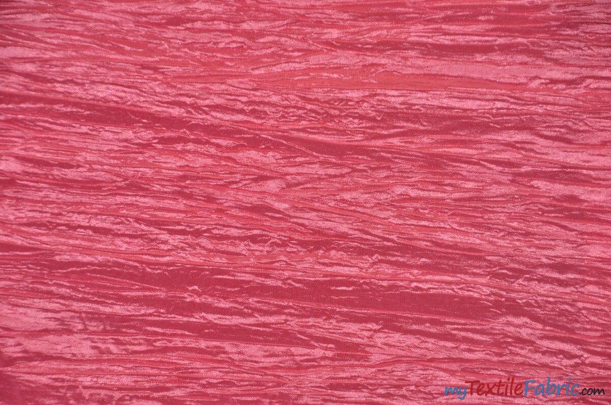 Crease Taffeta Fabric | Crush Taffeta | 52" Wide | Continuous Yards | Multiple Colors | Fabric mytextilefabric Yards Light Coral 