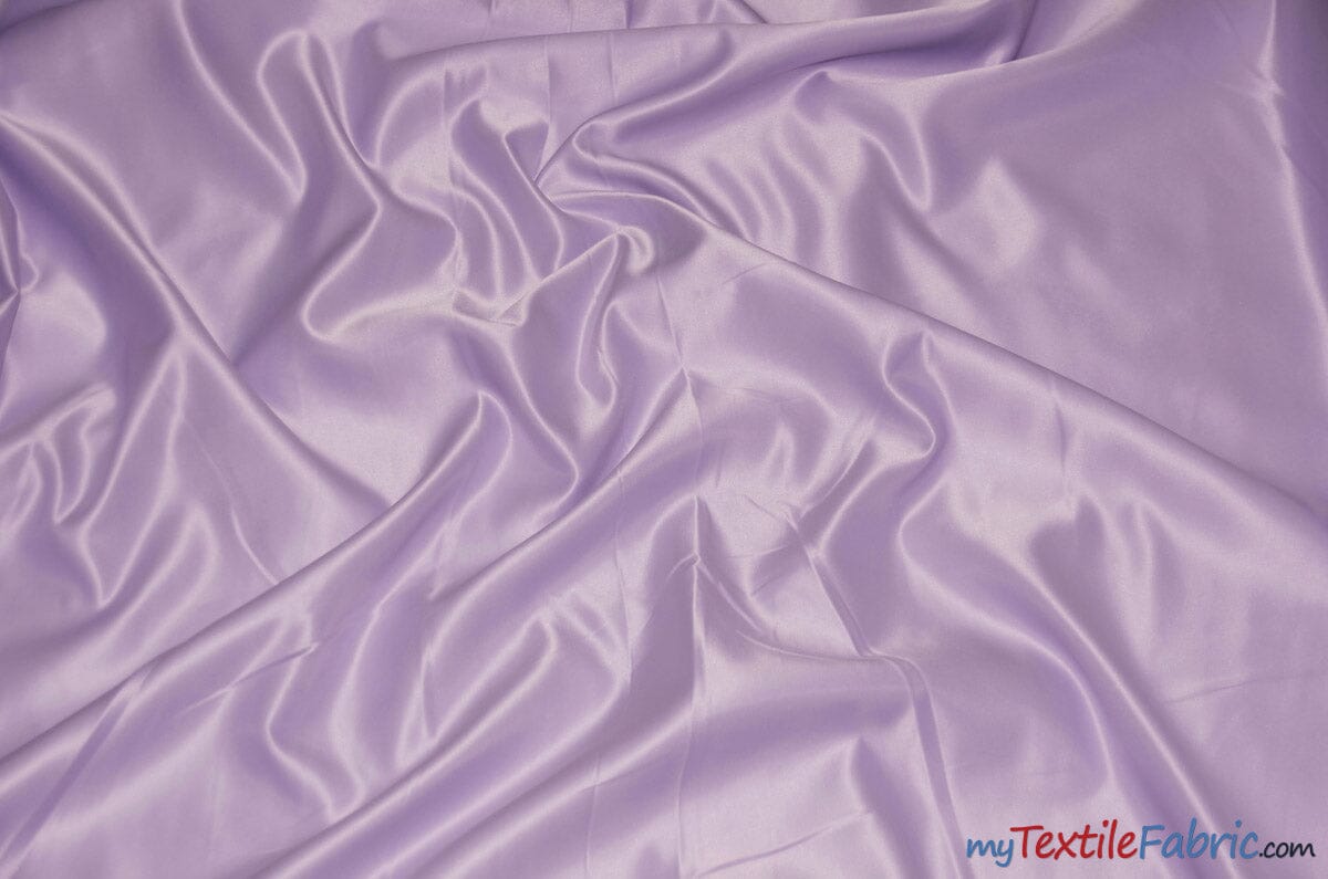 L'Amour Satin Fabric | Polyester Matte Satin | Peau De Soie | 60" Wide | Wholesale Bolt | Wedding Dress, Tablecloth, Multiple Colors | Fabric mytextilefabric Bolts Light Lavender 