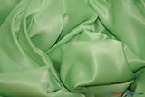 L'Amour Satin Fabric | Polyester Matte Satin | Peau De Soie | 60" Wide | Continuous Yards | Wedding Dress, Tablecloth, Multiple Colors | Fabric mytextilefabric Yards Light Lime 