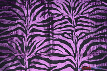 Load image into Gallery viewer, Zebra Flocking Taffeta | Flocking Velvet Zebra on Taffeta Fabric | 60&quot; Wide | Curtains, Apparel, Cosplay, Costume, Decor | Fabric mytextilefabric Yards Light Plum Zebra 
