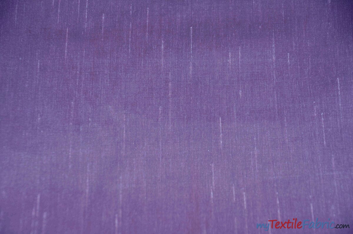 IFR Extra Wide Dupioni Silk | 100% Polyester Faux Dupioni Fabric | 120" Wide | Multiple Colors | Fabric mytextilefabric Yards Light Plum 