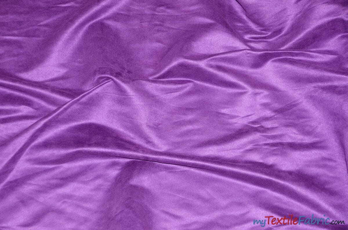 Suede Fabric | Microsuede | 40 Colors | 60" Wide | Faux Suede | Upholstery Weight, Tablecloth, Bags, Pouches, Cosplay, Costume | Sample Swatch | Fabric mytextilefabric Sample Swatches Light Plum 