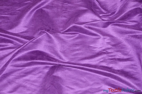 Suede Fabric | Microsuede | 40 Colors | 60" Wide | Faux Suede | Upholstery Weight, Tablecloth, Bags, Pouches, Cosplay, Costume | Wholesale Bolt | Fabric mytextilefabric Bolts Light Plum 