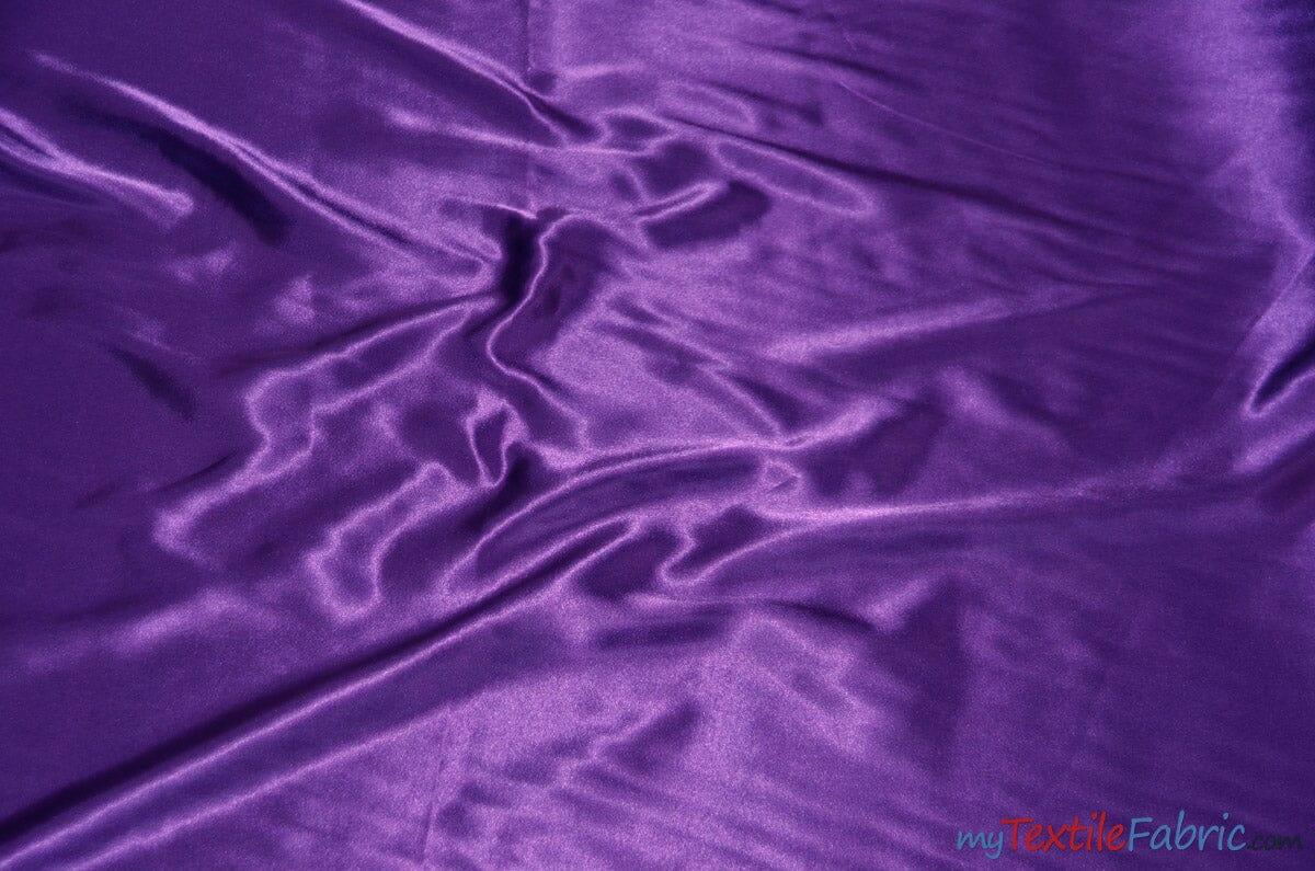 Charmeuse Satin Fabric | Silky Soft Satin | 60" Wide | Continuous Yards | Multiple Colors | Fabric mytextilefabric Yards Light Purple 