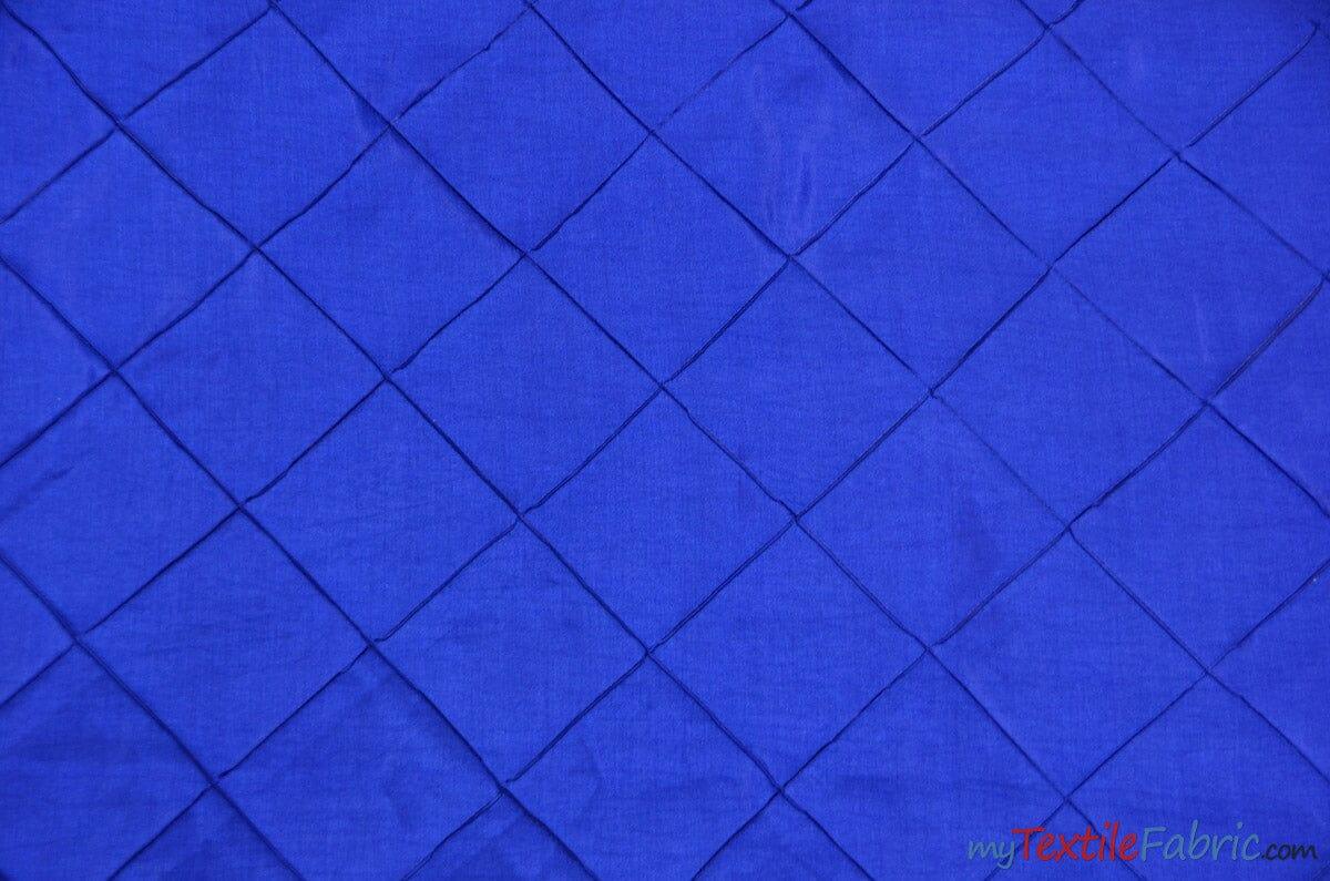 Taffeta Pintuck Fabric | 4"x4" Diamond | Diamond Taffeta Fabric | 58" Wide | Multiple Colors | Sample Swatch | Fabric mytextilefabric Sample Swatches Light Royal Blue 