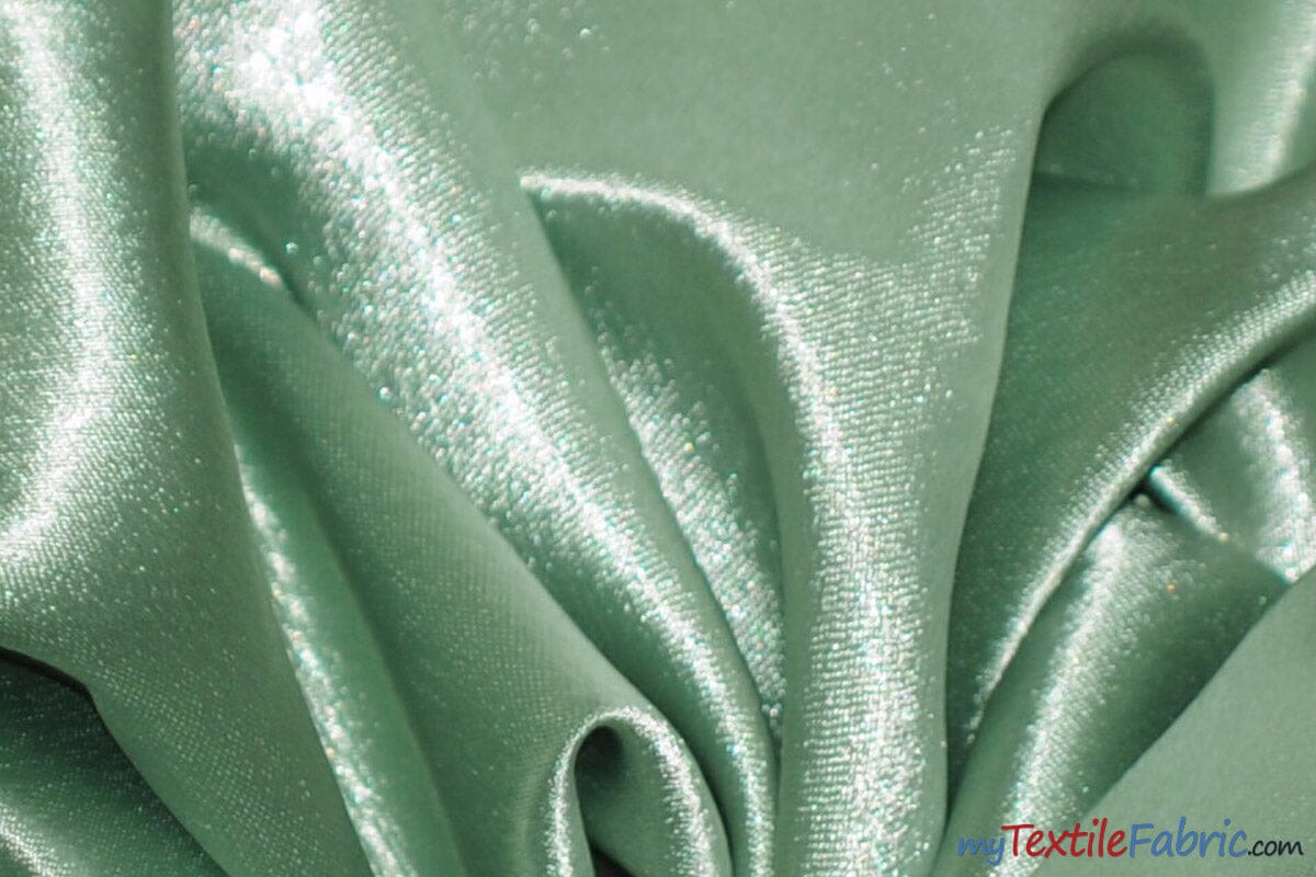 Superior Quality Crepe Back Satin | Japan Quality | 60" Wide | Continuous Yards | Multiple Colors | Fabric mytextilefabric Yards Light Sage 