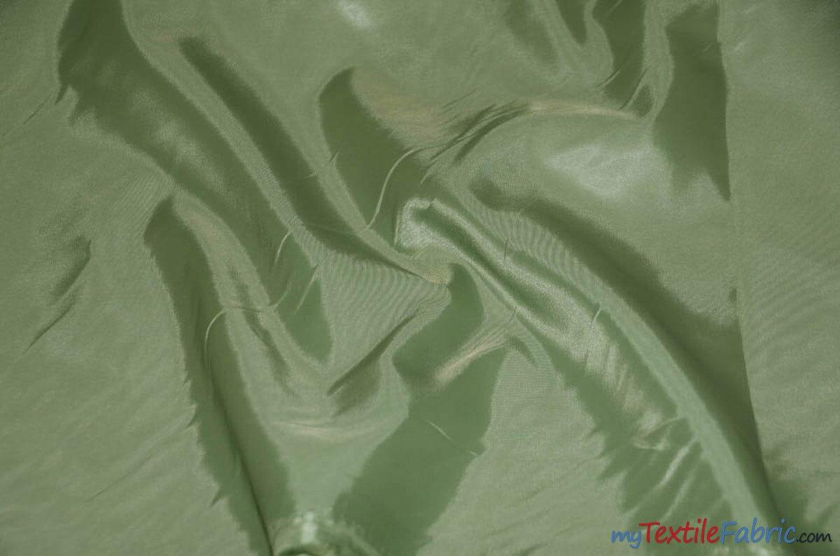 Polyester Lining Fabric | Woven Polyester Lining | 60" Wide | Sample Swatch | Imperial Taffeta Lining | Apparel Lining | Tent Lining and Decoration | Fabric mytextilefabric Sample Swatches Light Sage 