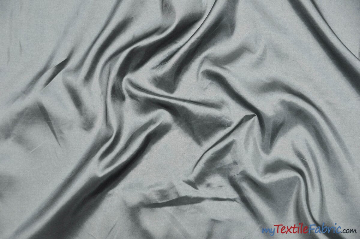 Stretch Taffeta Fabric | 60" Wide | Multiple Solid Colors | Continuous Yards | Costumes, Apparel, Cosplay, Designs | Fabric mytextilefabric Yards Light Silver 