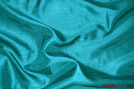 Shantung Satin Fabric | Satin Dupioni Silk Fabric | 60" Wide | Multiple Colors | Wholesale Bolt | Fabric mytextilefabric Bolts Light Teal 