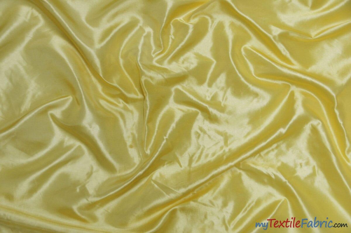 Taffeta Fabric | Two Tone Taffeta Fabric | Non Stretch Taffeta | 60" Wide | Multiple Solid Colors | Continuous Yards | Fabric mytextilefabric Yards Light Yellow 