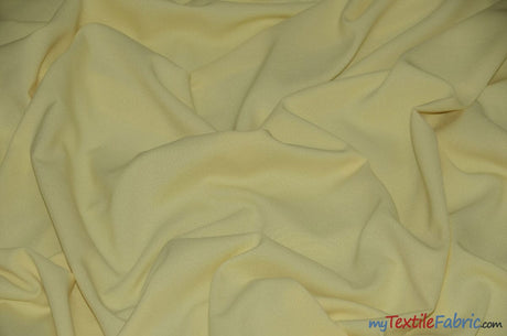 60" Wide Polyester Fabric by the Yard | Visa Polyester Poplin Fabric | Basic Polyester for Tablecloths, Drapery, and Curtains | Fabric mytextilefabric Yards Light Yellow 