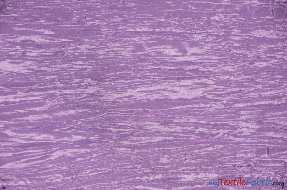 Crease Taffeta Fabric | Crush Taffeta | 52" Wide | Continuous Yards | Multiple Colors | Fabric mytextilefabric Yards Lilac 