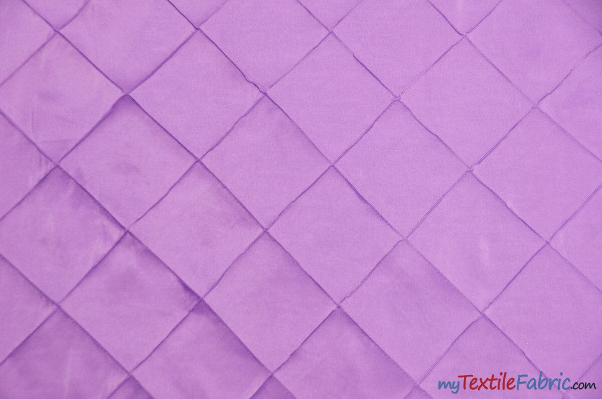 Taffeta Pintuck Fabric | 4"x4" Diamond | Diamond Taffeta Fabric | 58" Wide | Multiple Colors | Sample Swatch | Fabric mytextilefabric Sample Swatches Lilac 