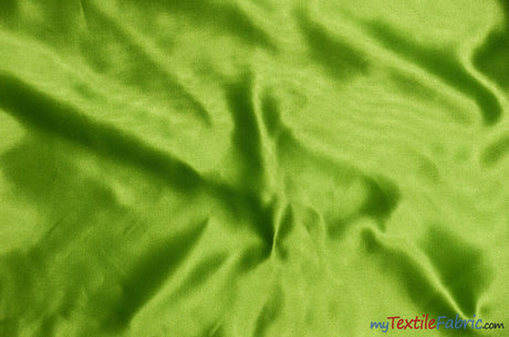 Bridal Satin Fabric | Shiny Bridal Satin | 60" Wide | Sample Swatch | Fabric mytextilefabric Sample Swatches Lime 