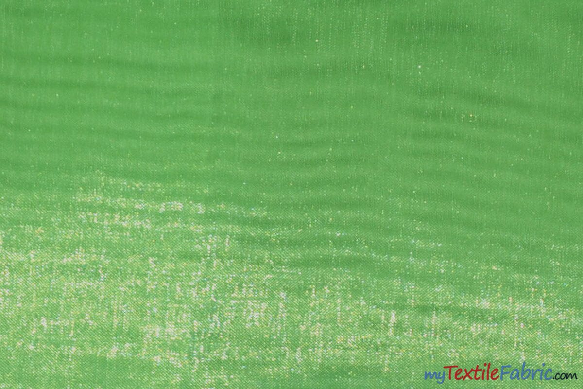 Soft and Smooth Mirror Organza Fabric | 60" Wide | Wholesale Bolt | Multiple Colors | Fabric mytextilefabric Bolts Lime 
