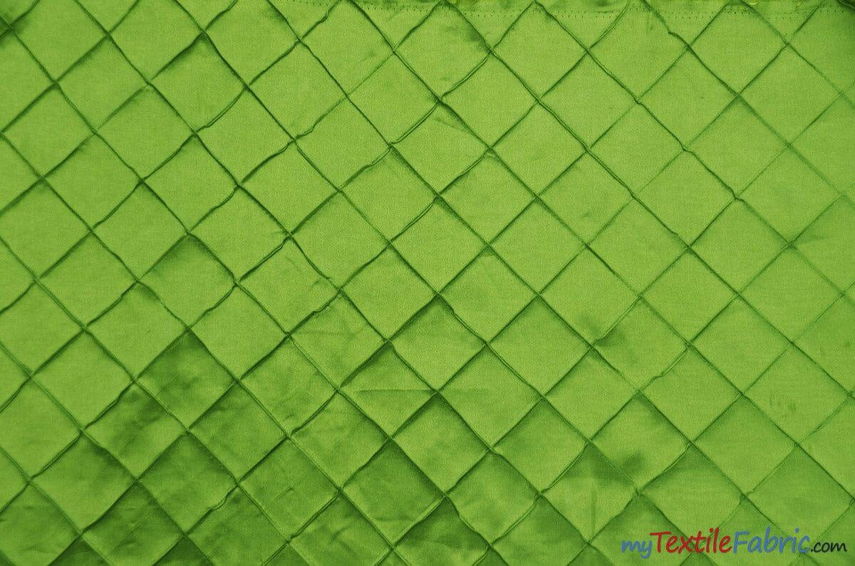 Taffeta Pintuck Fabric | 2"x2" Diamond | Diamond Taffeta Fabric | 54" Wide | Multiple Colors | Fabric mytextilefabric Yards Lime 