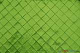 Taffeta Pintuck Fabric | 2"x2" Diamond | Diamond Taffeta Fabric | 54" Wide | Multiple Colors | Fabric mytextilefabric Yards Lime 