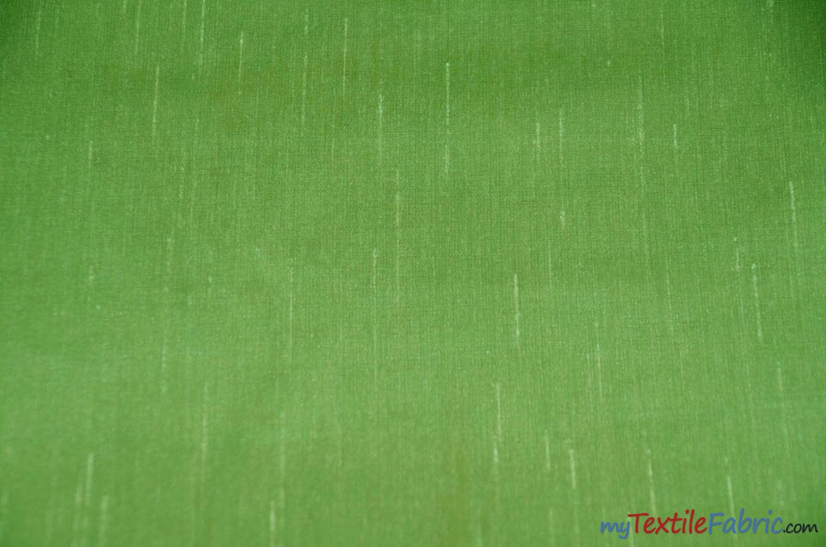 IFR Extra Wide Dupioni Silk | 100% Polyester Faux Dupioni Fabric | 120" Wide | Multiple Colors | Fabric mytextilefabric Yards Lime 