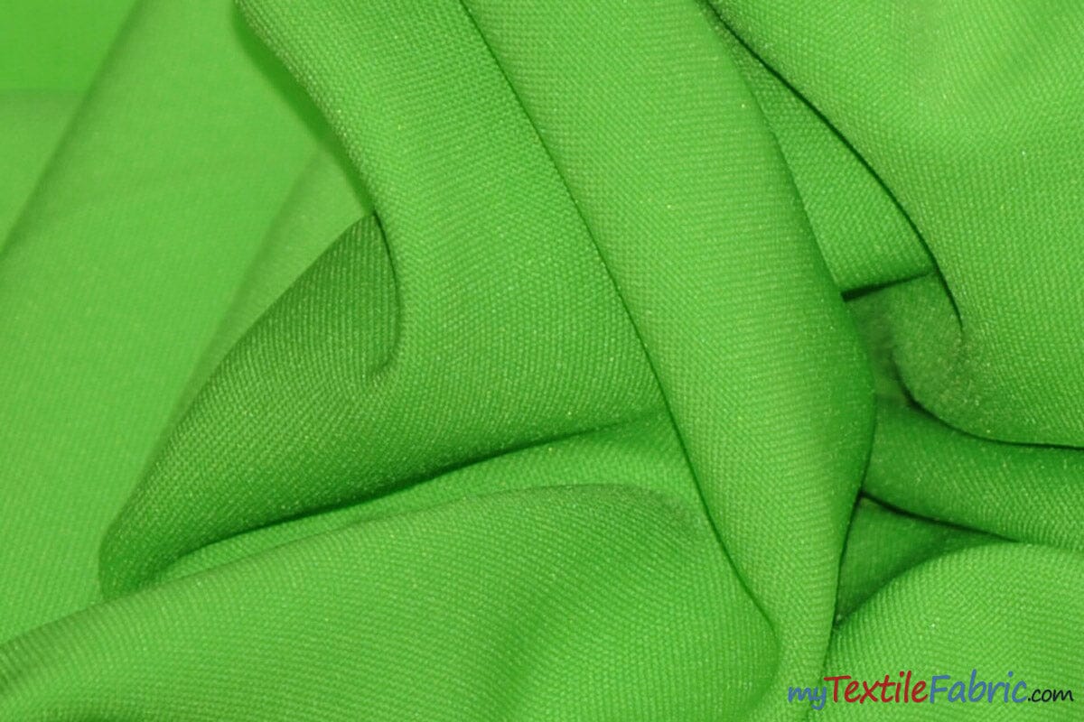 Scuba Double Knit Fabric | Basic Wrinkle Free Polyester Fabric with Mechanical Stretch | 60" Wide | Multiple Colors | Poly Knit Fabric | Fabric mytextilefabric Yards Lime 
