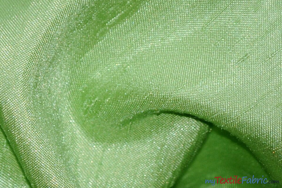 Shantung Satin Fabric | Satin Dupioni Silk Fabric | 60" Wide | Multiple Colors | Continuous Yards | Fabric mytextilefabric Yards Lime 