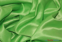 Load image into Gallery viewer, L&#39;Amour Satin Fabric | Polyester Matte Satin | Peau De Soie | 60&quot; Wide | Continuous Yards | Wedding Dress, Tablecloth, Multiple Colors | Fabric mytextilefabric Yards Lime 